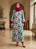 Elegant 2-Piece Floral Frock – Premium Lilian Fabric